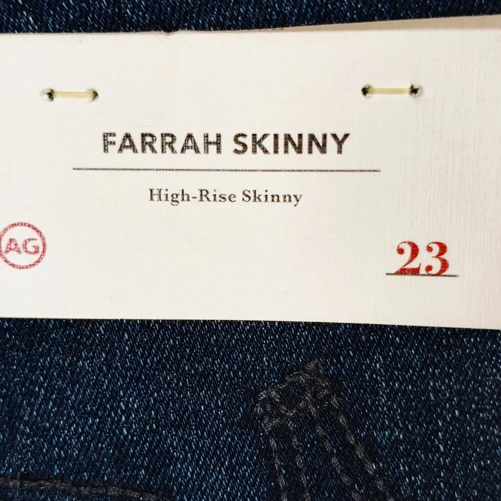 AG‎ Women's Size 23R High-Rise Farrah Skinny Jeans NWT - Picture 3 of 14